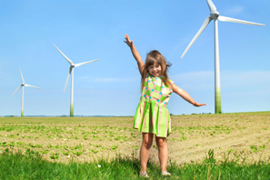 Jeune fille avec turbines