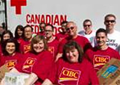 Employs de la Banque CIBC bnvoles  la Croix-Rouge